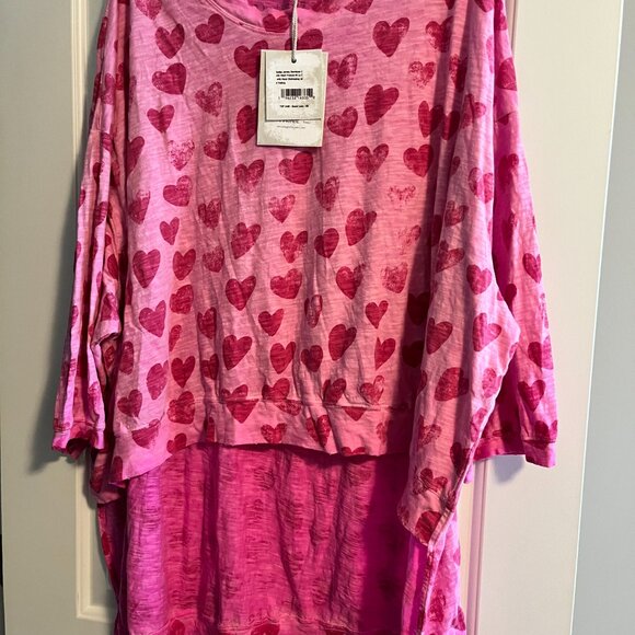 Magnolia Pearl Cotton Jersey Oversized Candy Heart Francis Hi/Lo Top 2448 - NWT - Picture 3 of 5